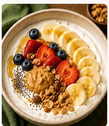 Greek Yogurt Bowl from The Lazy Protein Cookbook